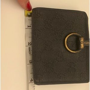 Authentic Gucci Black Canvas & Leather Double Sided Large Bifold Wallet